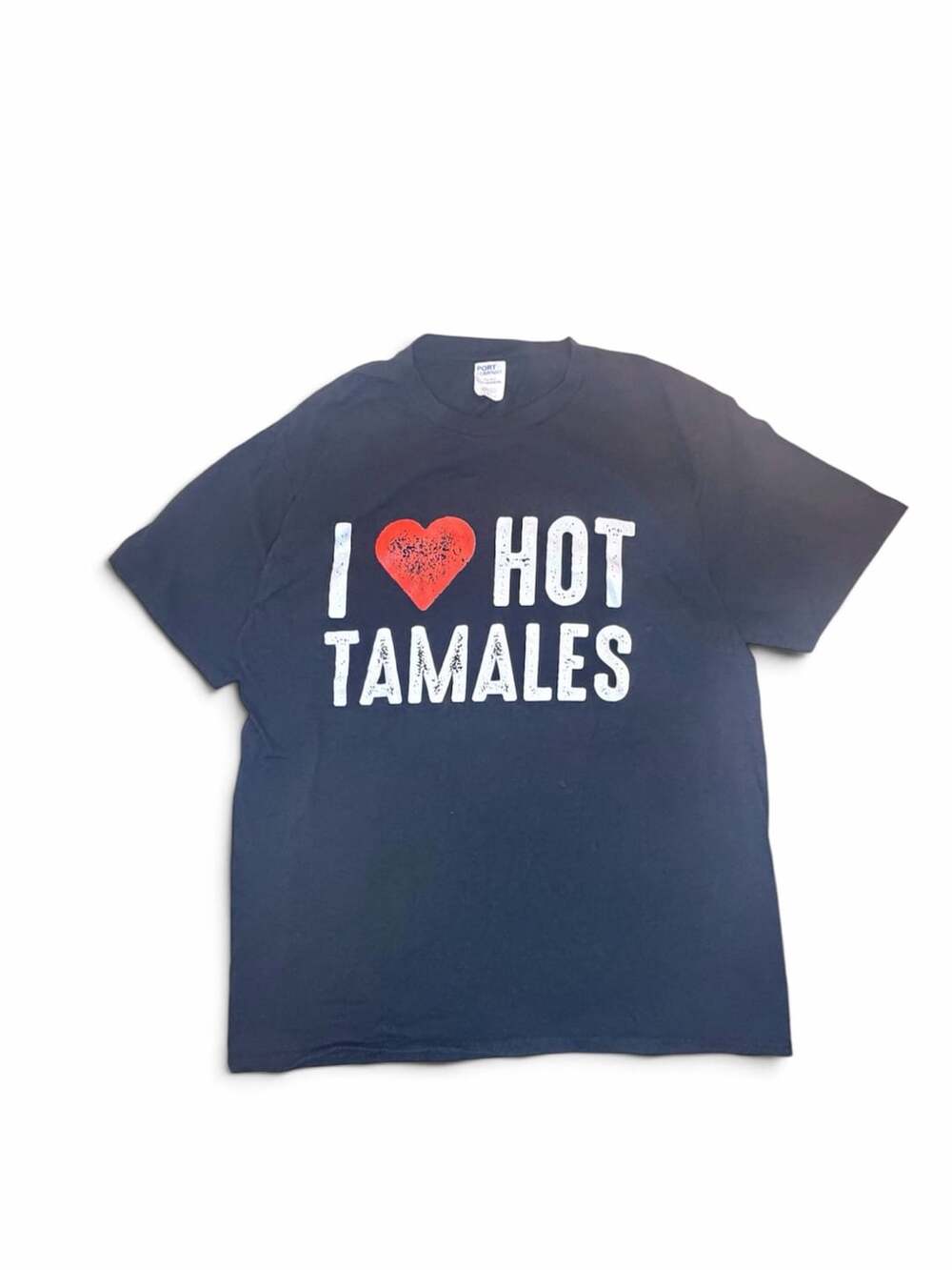 I Love Hot Tamales Black T-Shirt Size L